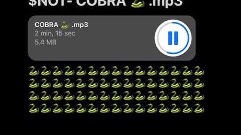 $NOT - COBRA (Spoiler)