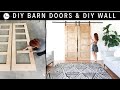 Building Our DIY Barn Doors On A BUDGET + OUR DIY WALL | LilyArdor