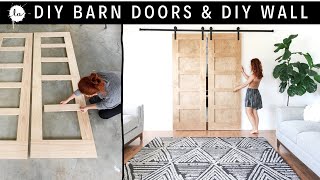 Building Our DIY Barn Doors On A BUDGET   OUR DIY WALL | LilyArdor