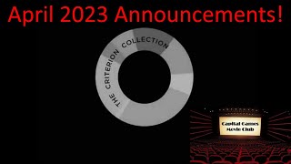 Criterion Collection Announcements for April 2023!