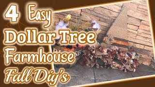 4 EASY DOLLAR TREE FARMHOUSE Fall DIY’s | DIY Dollar Tree Fall Decor