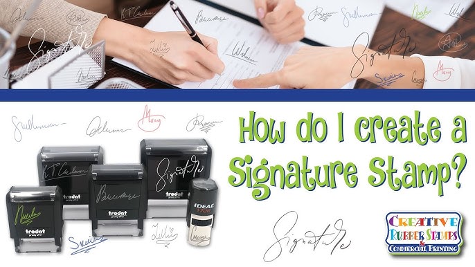  Signature Stamps Self Inking Personalized,38x14mm Custom  Signature Stamp for Signing Name for Checks,Business,Office,File,Deposit :  Office Products