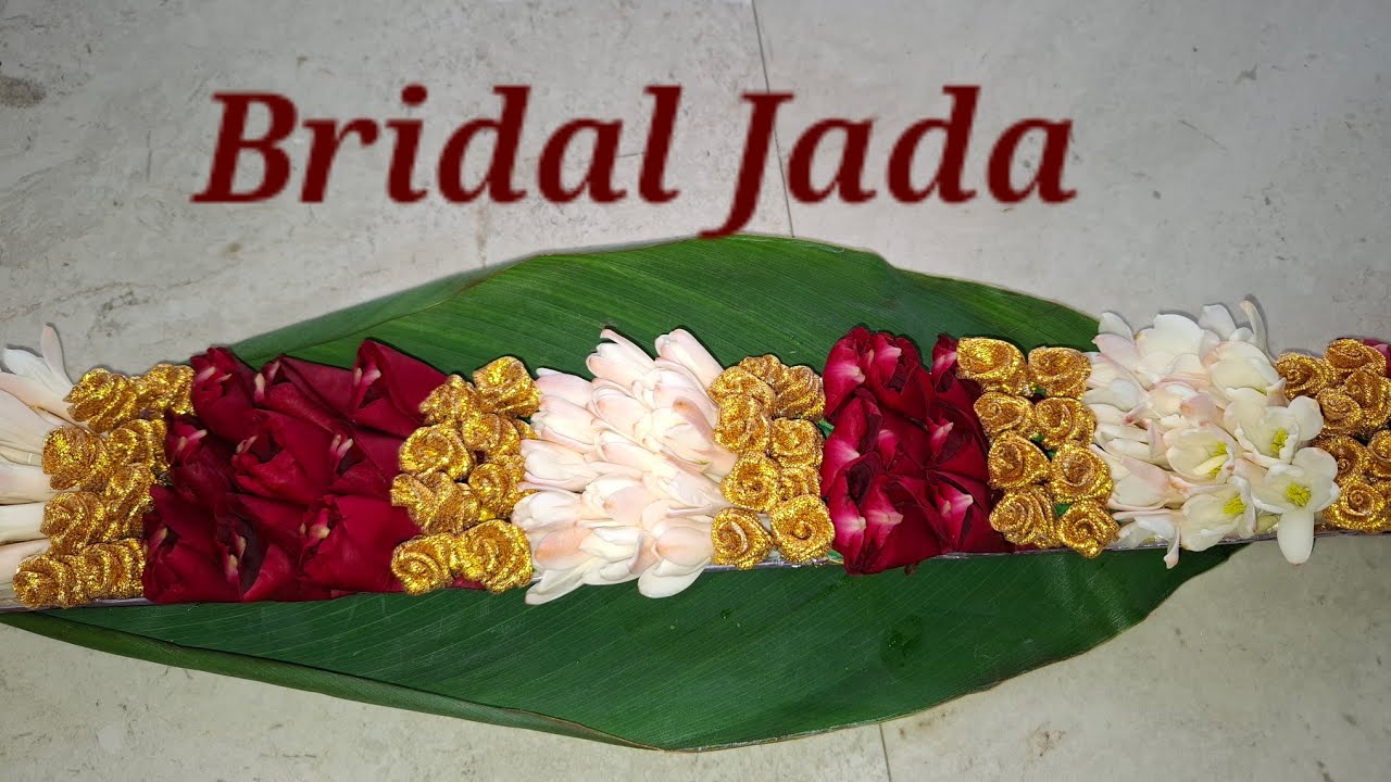 How to make Natural poola jada at home | Bridal natural flowers At Home ...