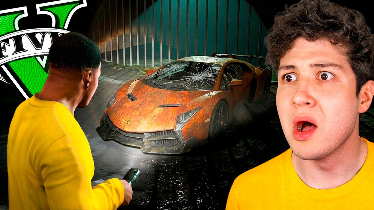 Encontré un LAMBORGHINI ABANDONADO en las ALCANTARILLAS en GTA 5! 🚘💵 (Mods)
