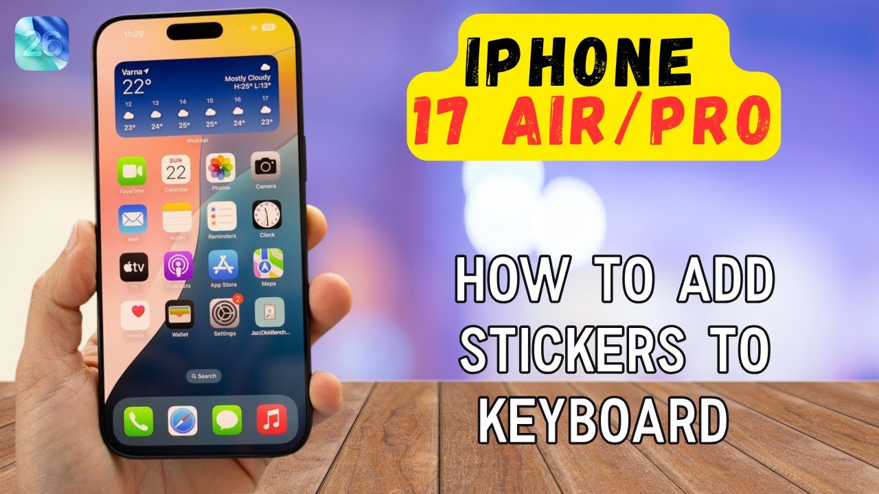 How to add stickers to keyboard iPhone 17 Air / Pro IOS 26