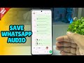 How to Save Whatsapp Audio 2026 (Quick & Easy!)