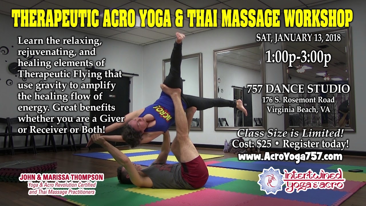 Therapeutic Acro Yoga & Thai Massage Jan 13, 2018 - Event Promo B
