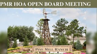 PMR HOA OPEN BOARD MEETING
