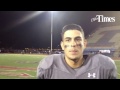 Chapin QB Matthew Castillo talks after the Huskies beat Burges 35-7