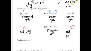 A2 3.1 Operations with Polynomials