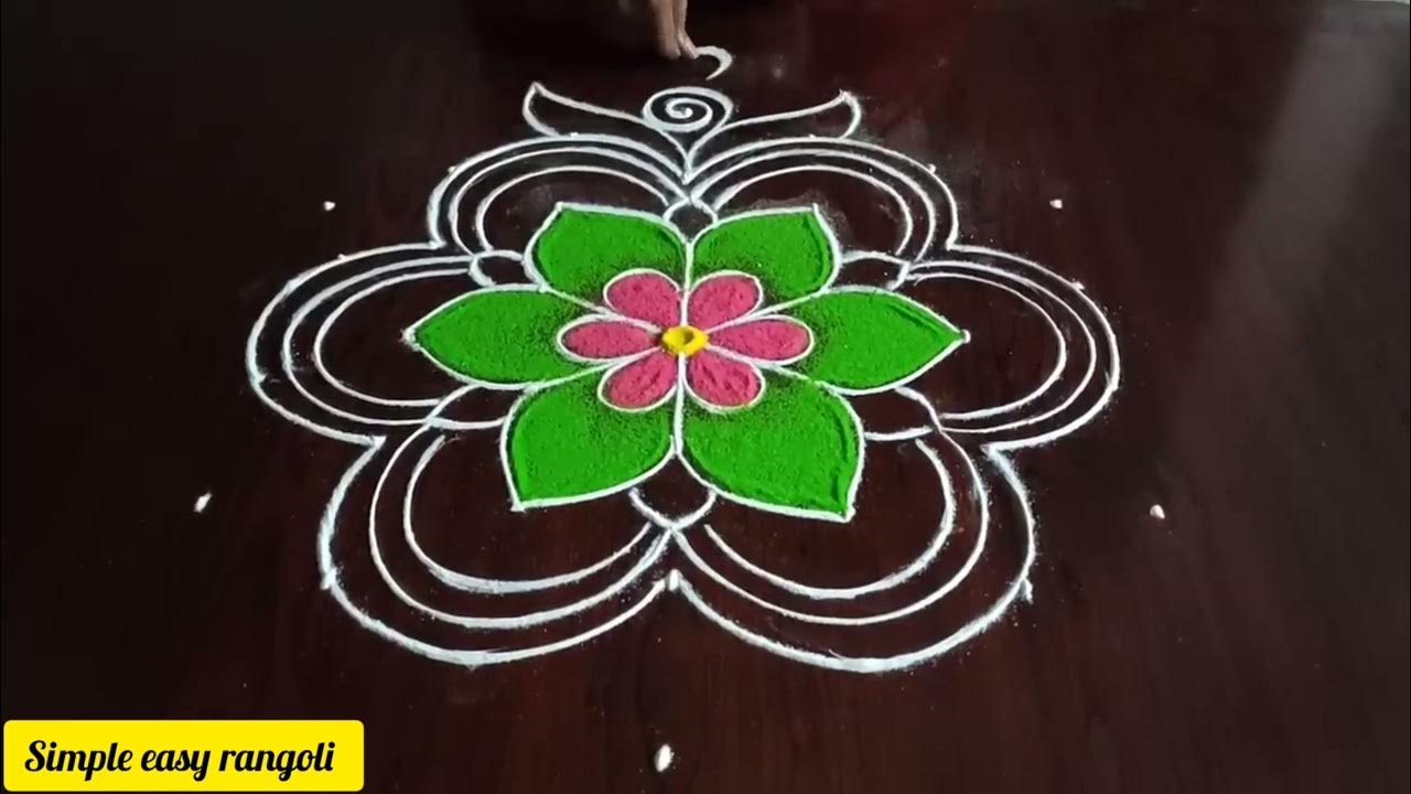 srirama navami special rangoli (7×4) dot's.... - YouTube