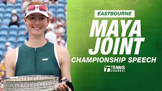 Maya Joint Championship Speech | 2025 Eastbourne