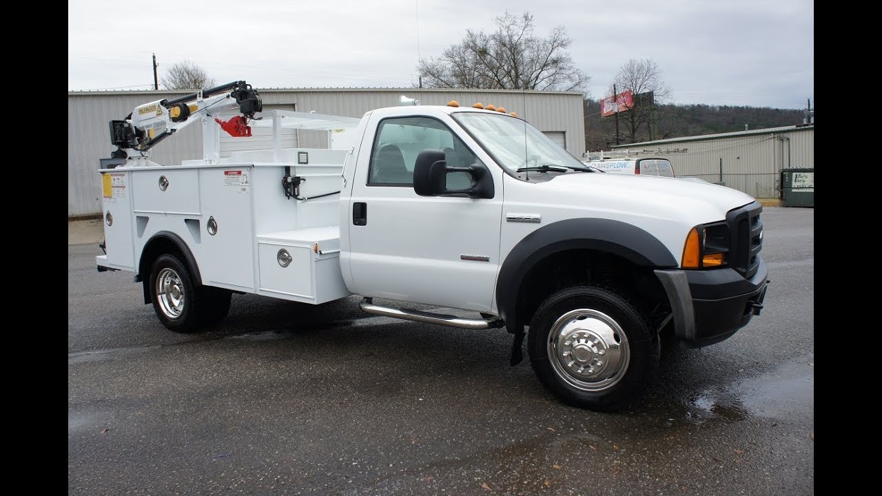 2006 FORD F-550 4x4 MECHANICS SERVICE UTILITY TRUCK CRANE COMPRESSOR FOR SA...