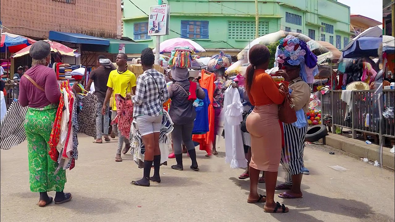 ⁣4K BIGGEST OPEN AFRICAN STREET MARKET COMPLETE TOUR GHANA ACCRA