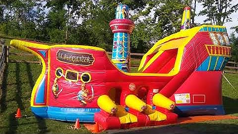 Buccaneer Pirate Ship Inflatable Dry Slide