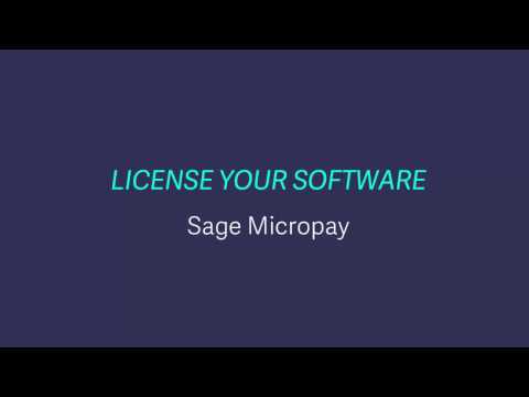 Sage Payroll (Micropay) - License your software