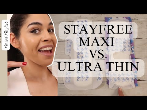 STAYFREE MAXI VS. ULTRA THIN! WATCH BEFORE YOU BUY