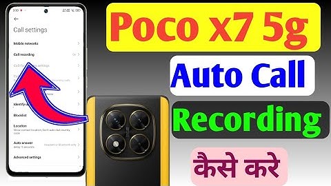 How to enable auto Call Recording setting in poco X7 5g me/ auto Call Recording setting