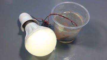 make free energy Salt water with light bulb   Science projects 2018