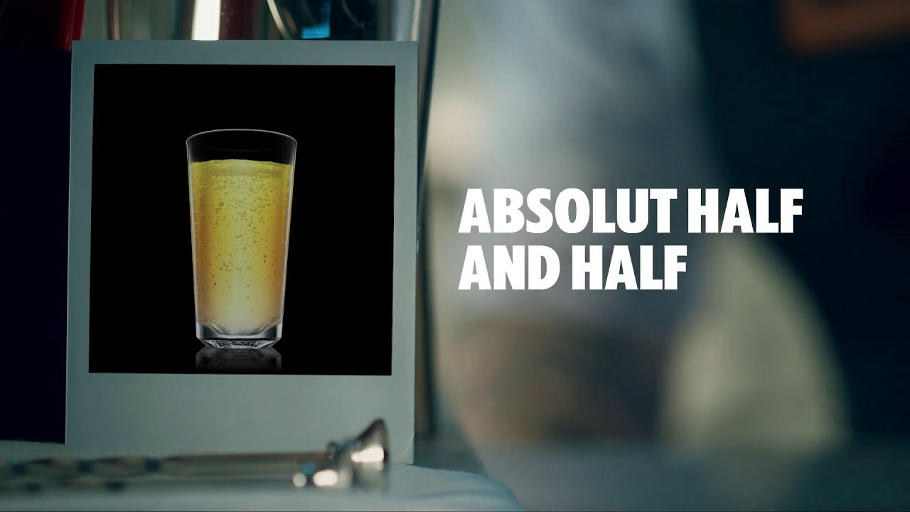 ABSOLUT HALF AND HALF DRINK RECIPE HOW TO MIX YouTube