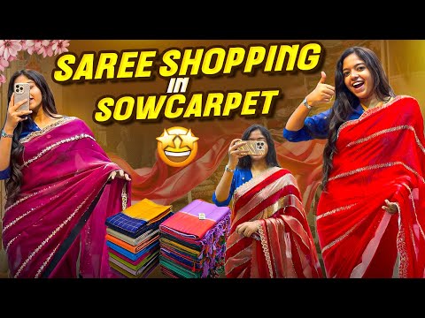 🛍️Saree shopping in SOWCARPET🙈 | Na Oru pennaaga maaritan😜 | #missmiracle