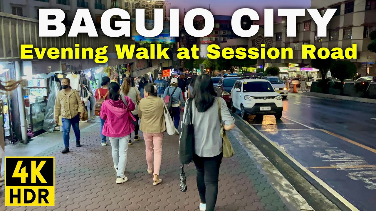 Busiest Road in Baguio City, Philippines | Baguio Session Road - Evening Walking Tour 2024