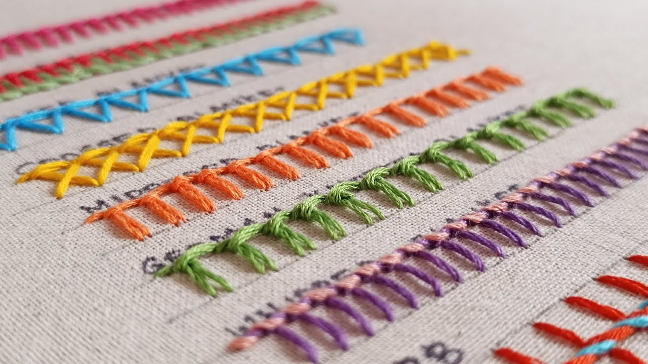 10 Hand Embroidery Stitches - Blanket Stitch and its Variations for Beginners