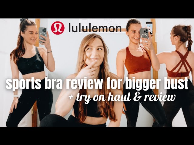 Lululemon Sports Bra Review For Bigger Bust 32DD + try on haul 