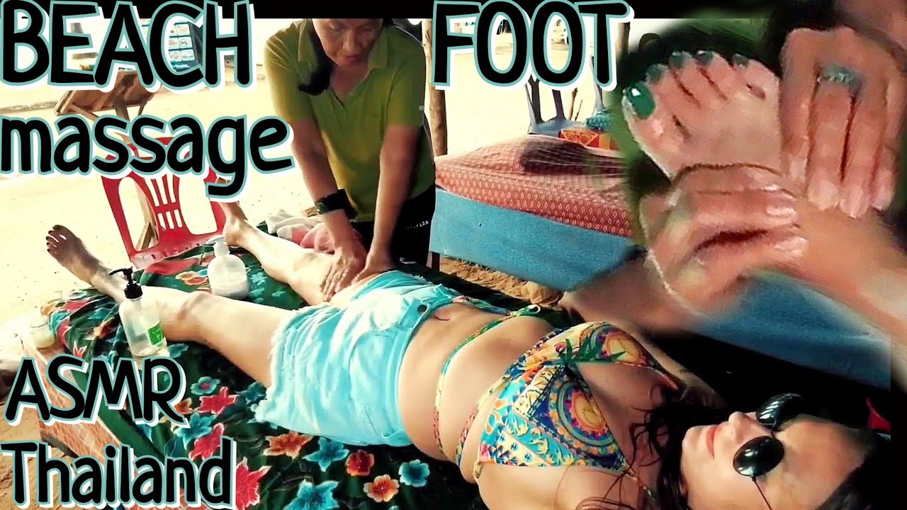 ASMR BEACH FOOT MASSAGE! Thailand 