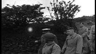 General Dwight D. Eisenhower speaks to Allied soldiers in England during World Wa...HD Stock Footage
