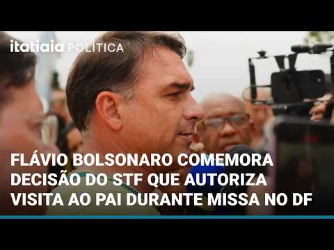 FLAVIO BOLSONARO ATTENDS OUR LADY MASS AND CELEBRATES AUTHORIZATION TO VISIT HIS FATHER