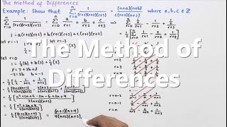 The Method of Differences