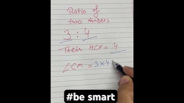Ratio of two Numbers id 3:4, their HCF is 4. Find their LCM. #shorts #trending #youtubeshorts #short