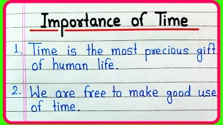 Importance of time essay in English 10 lines | 10 lines on Importance of time in English writing