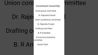 constituent assembly, chairman &amp; committee #psc #kpsc #constitution #exams