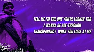 Chris Brown - Transparency (Lyrics)