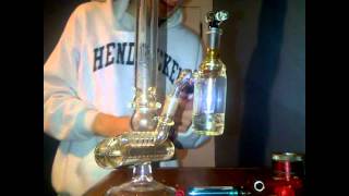 inline percolator bong w/ showerhead ashcatcher