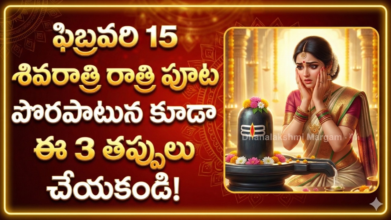 ఫిబ్రవరి 15 శివరాత్రి: పొరపాటున కూడా ఈ 3 తప్పులు చేయకండి! || Maha Shivaratri 2026