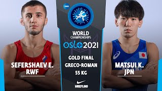 GOLD GR - 55 kg: E. SEFERSHAEV (RWF) v. K. MATSUI (JPN)