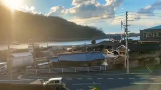 側面車窓✨JR四国 予讃線　伊予出石駅 〜伊予長浜駅　愛媛県大洲市