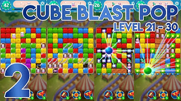 Cube Blast Pop Level 21 to 30 - Gameplay Walkthrough Part 2