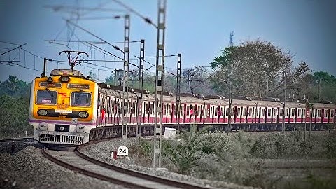 New Medha EMU & Old Conventional EMU Trains Speeding in Huge Curve Back to back | Eastern Railways