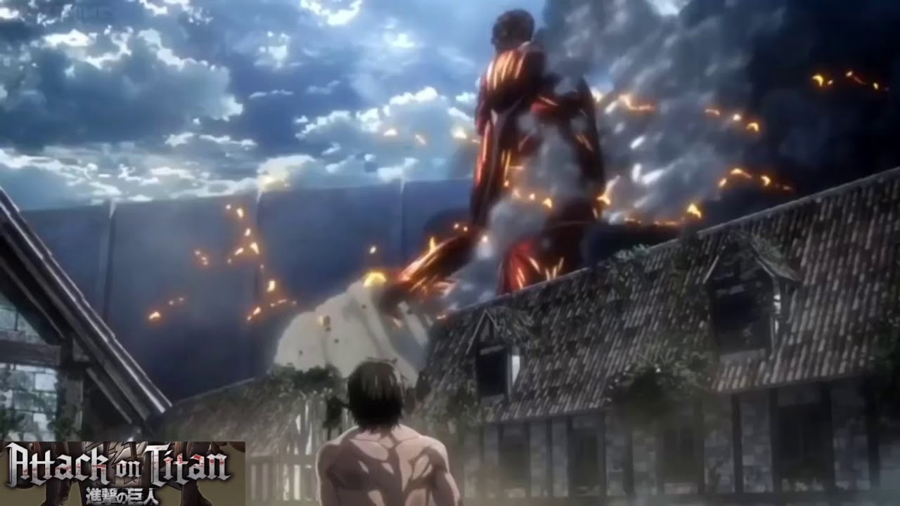 AttackOnTitan Bertholdt vs Eren and Erwin squad vs Beast titan - YouTube.