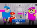BUFF POLICE FAMILY PRISON RUN ESCAPE! (Obby) roblox! Gameplay Walkthrough No Death 4K