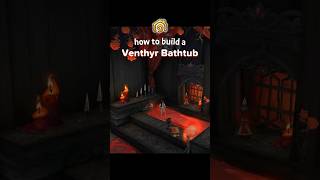 Little speedbuild video on how to make a Venthyr Blood Bathtub in WoW Housing🩸🦇 #wowhousing #wow