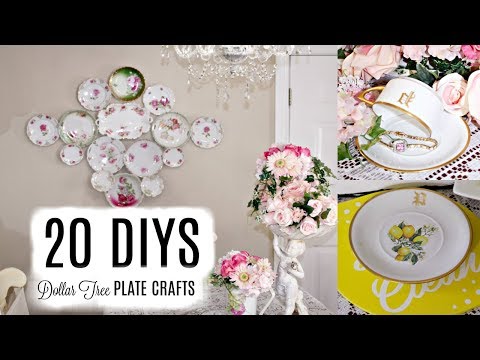 🌹20 DIY DOLLAR TREE PLATE DECOR CRAFTS 🌹 WALL COLLAGE, LEMONS, ROSES, GLAM, SUMMER