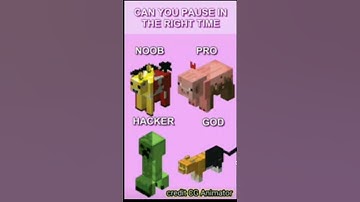 #shorts cn you stop at right time? comment#minecraftshorts Noob vs Pro vs hacker vs God#minecraft