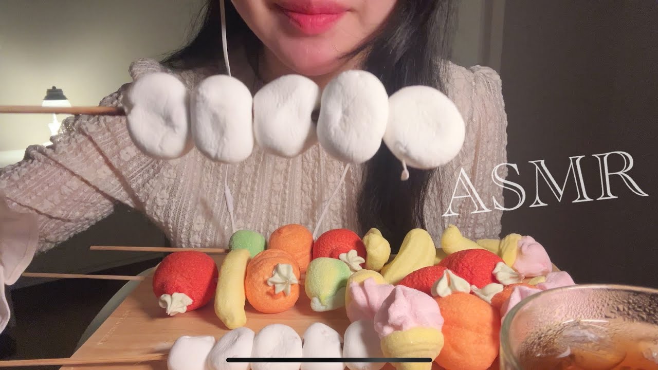 ASMRㅣ폭신폭신 마쉬멜로우 먹깅 다이소표 :)