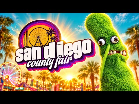 Last Day of San Diego Fair! Puppet Eats Chicken Charlie's Pickle Dr Pepper & Rides the Creepshow!