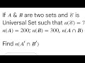 Number of elements in A'⋂B'